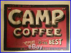 Vintage original enamel signs Camp Coffee