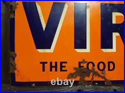 Vintage original large Virol Enamel Sign