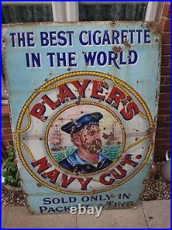 Vintage players navy cut enamel sign collection only