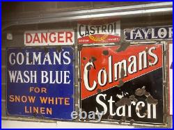 Vintage porcelain enamel advertising signs x 12 Vintage porcelain enamel advertising signs x 12