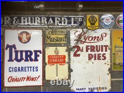 Vintage porcelain enamel advertising signs x 12 Vintage porcelain enamel advertising signs x 12