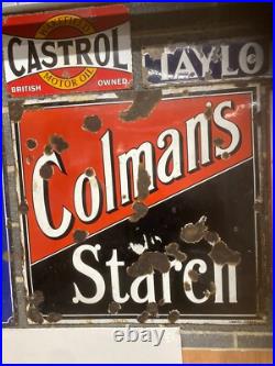 Vintage porcelain enamel advertising signs x 12 Vintage porcelain enamel advertising signs x 12