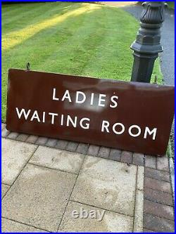 Vintage railway enamel sign Original GWR Ladies Waiting Room