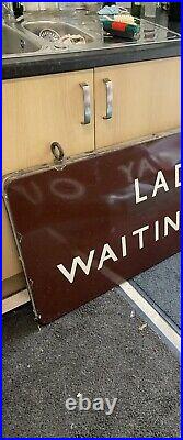 Vintage railway enamel sign Original GWR Ladies Waiting Room