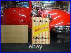 Vintage sign, not enamel sign, worldwide shipping