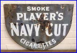 Vintage -smoke Players Navy Cut Tobacco/cigarettes- Enamel Shop Advertising Sign