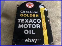 Vintage texaco oil Enamel Sign, lovely