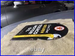 Vintage texaco oil Enamel Sign, lovely