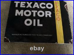 Vintage texaco oil Enamel Sign, lovely