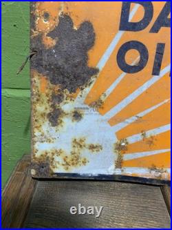 Vintage tin enamel Royal Daylight Oil sign