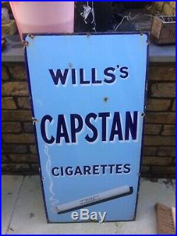 Vintage wills and capstan enamel Sign