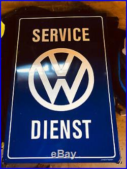 Volkswagen Dealer Service Vintage Original Enamel Sign
