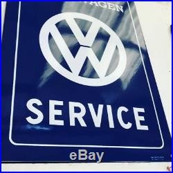 Volkswagen Dealer Vintage Original Enamel Dealer Sign