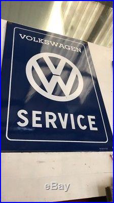 Volkswagen Dealer Vintage Original Enamel Dealer Sign