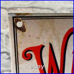 WANDERER Enamel Sign 19.3x12.6 (49x32cm) Rare Vintage Bike Showroom Metal Decor WANDERER Enamel Sign 19.3x12.6 (49x32cm) Rare Vintage Bike Showroom Metal Decor