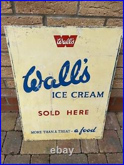 Walls ice cream vintage sign not enamel collectable rare old advertising