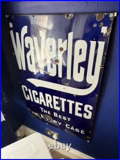 Waverley Cigarettes The Best in Every Case Original Enamel Sign 60x88cm Large