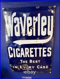 Waverley Cigarettes The Best in Every Case Original Enamel Sign 60x88cm Large