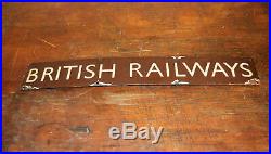Western single sided British Railway enamel sign railwayana rail vintage antique
