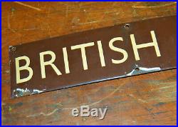 Western single sided British Railway enamel sign railwayana rail vintage antique