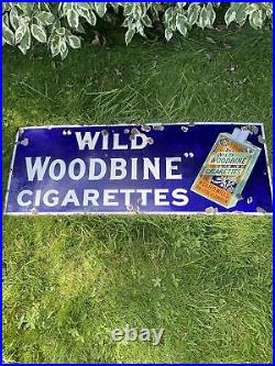 Wild Woodbine Cigarettes Vintage Enamel Sign