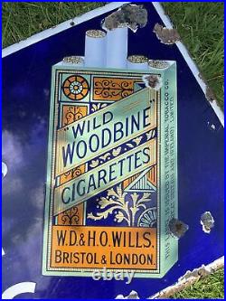 Wild Woodbine Cigarettes Vintage Enamel Sign