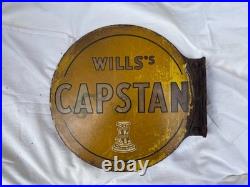 Wills Capstan Vintage Double Sided Enamel Sign
