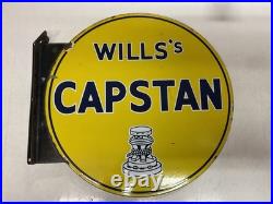 Wills Capstan Vintage Double Sided Enamel Sign