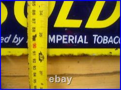 Wills cigarettes enamel sign, vintage sign, 3 foot sign WILL POST, WORLDWIDE POST