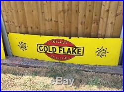 Wills gold flake enamel sign advertising cigarette vintage shop petrol can cards
