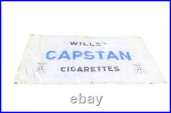 Wills's Capstan Cigarettes Advertising Canvas Banner Poster Sign Vintage enamel