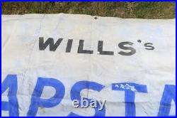 Wills's Capstan Cigarettes Advertising Canvas Banner Poster Sign Vintage enamel