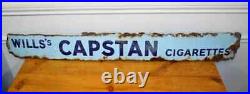 Wills's Capstan Cigarettes enamel sign advertising mancave garage metal vintage