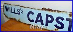 Wills's Capstan Cigarettes enamel sign advertising mancave garage metal vintage