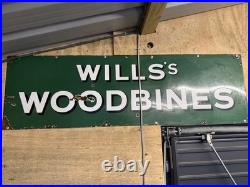 Wills's Woodbines Vintage Enamel Cigarette Sign
