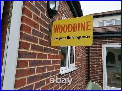 Woodbine, Large double sided vintage enamel advertising sign