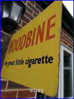 Woodbine, Large double sided vintage enamel advertising sign