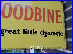 Woodbine, Large double sided vintage enamel advertising sign