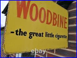 Woodbine, Large double sided vintage enamel advertising sign