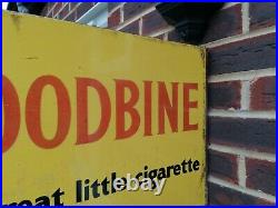 Woodbine, Large double sided vintage enamel advertising sign