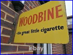 Woodbine, Large double sided vintage enamel advertising sign