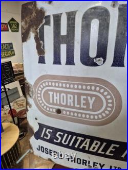 XL Joseph Thorleys Cakes Kings Cross London Original Enamel Sign Rare 4ftx3ft